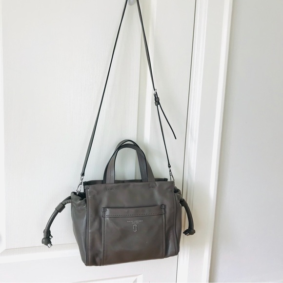 Marc Jacobs Bags Marc Jacobs Grey Leather Tied Up Totecrossbody Bag Poshmark